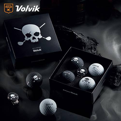 한국 Volvik 골프 VIVID 3단 매트 컬러 공 해골 golf 기프트 패키지 선물용 포함 mark