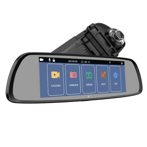 CARSUITE H6 미디어 스마트 백미러 8 인치 대형 스크린 분리형 듀얼 렌즈 고선명 HD 이중 기록 주차 감시장치