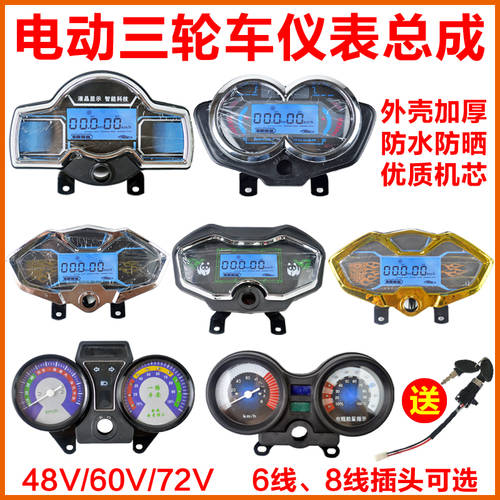 전동 삼륜차 계기판 어셈블리 속도계 계기판 48v60v 범용 전동 자동차 LCD 계기판 플레이트 72V