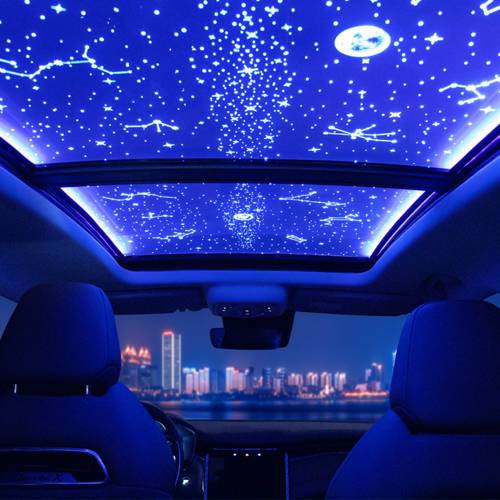 【 포함 설치 회비 】 자동차 천장 은하수 무드등 안개꽃 천창 필름 천장 인테리어 차량용 LCD 무드등