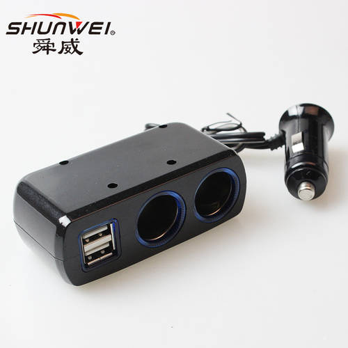 SHUNWEI 2IN1 시거잭 차량용 듀얼 USB 듀얼 분배기 차량용 충전기 배터리 분배기