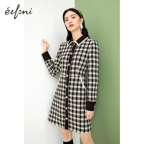 EIFINI 하이웨이스트 벌룬 소매 원피스  신제품 신상 가을옷 올해 인기 슬림핏 분위기 칸 서브 스커트