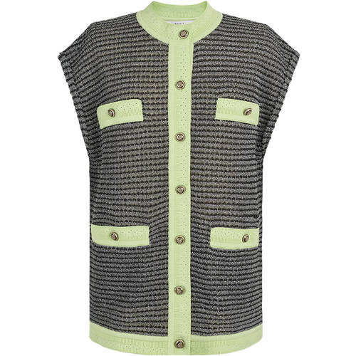 DAZZLE DAZZLE  여름옷 신제품 신상  스타일 트위드 캐주얼 니트 오픈 셔츠 케이스 여성용 2C2E5071F