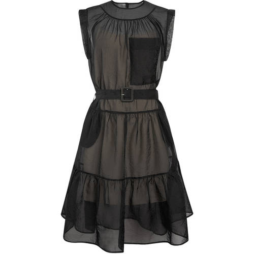 DAZZLE DAZZLE  여름옷 신상 신형 신모델 셴치 케이크 블랙 컬러 드레스 패키지 여성용 2C2O3031A