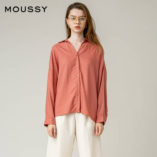 MOUSSY  가을 신제품 칼라 넥 브레스트 캐주얼 셔츠 010DAH30-7180