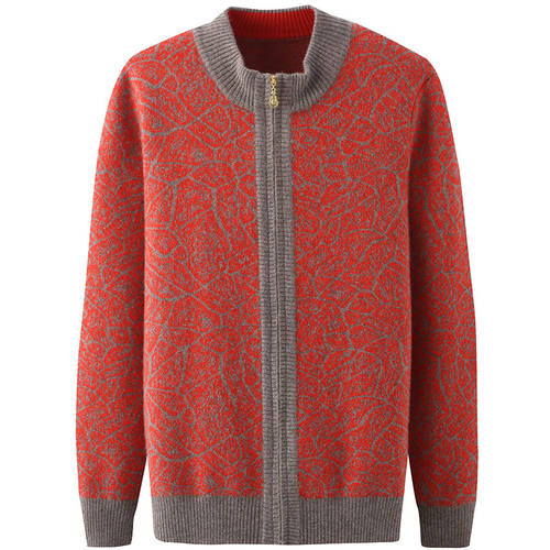 유롱 캐시미어 아우터 외투 짧은 여성 제품 상품 중년용 기모 두꺼운 캐시미어 스웨터 지퍼 가디건 위에 걸쳐 입는 오버사이즈 니트 편직 스웨터 니트