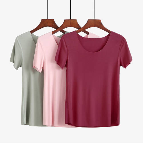 스크래치방지 반팔 면 티셔츠 T셔츠 여성용 여름옷 얇은 상품 대형 빅 사이즈 루즈핏 원형 칼라 프라이머 하프 셔츠 소매 천 슬림핏 올매치 코디하기 쉬운