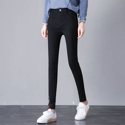 블랙 레깅스 여성용 위에 걸쳐 입는  여름 지신 제품 상품 올매치 코디하기 쉬운 하이웨이스트 슬림 슬림핏 얇은 다리 연필 바지