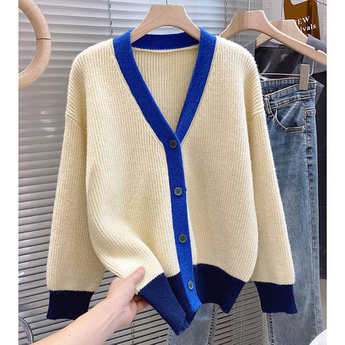  가을 겨울 신상 신형 신모델 스웨터 니트 니트 오픈 셔츠 여성용 일본풍 심플 XIAOZHONG 개성화 루즈핏 짧은 쇼트 꼬마 작은 키 상의 패션 트렌드