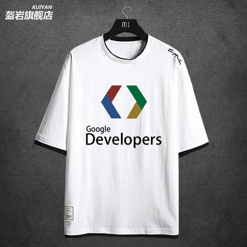 프로그래머 티셔츠 T셔츠 google developers 옷 출처 암호 개발 탐색 엔진 남여공용 순면 반팔