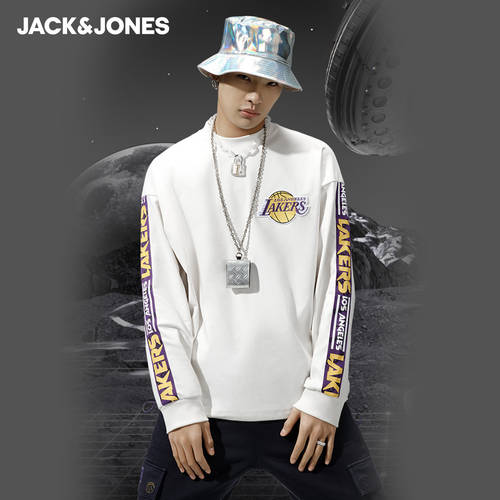 NBA 콜라보에디션 레이커스 팀 유행 히트 컬러 글자 티셔츠 T셔츠 JACK & JONES 22110