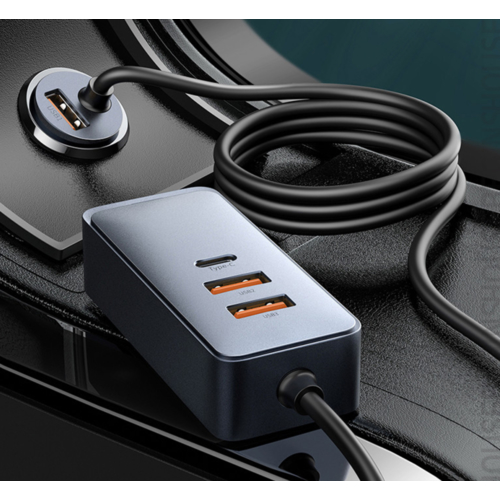 베이스어스 120W 멀티 고속충전 시거잭 차량용충전기 4포트 USB PPS 